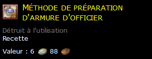 Méthode de préparation d'armure d'officier