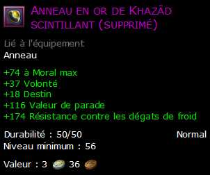 Anneau en or de Khazâd scintillant (supprimé)