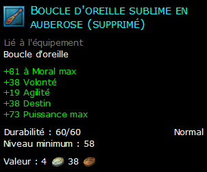 Boucle d'oreille sublime en auberose (supprimé)