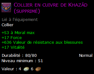 Collier en cuivre de Khazâd (supprimé)