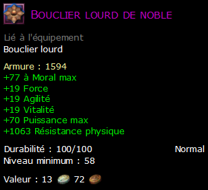 Bouclier lourd de noble