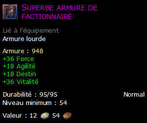 Superbe armure de factionnaire