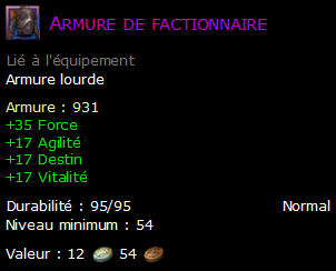 Armure de factionnaire