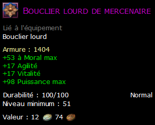 Bouclier lourd de mercenaire