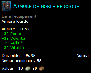 Armure de noble héroïque