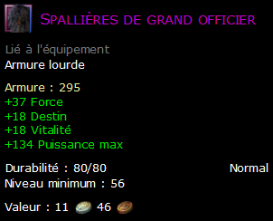 Spallières de grand officier