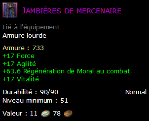 Jambières de mercenaire