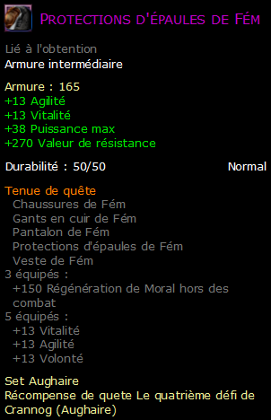 Protections d'épaules de Fém