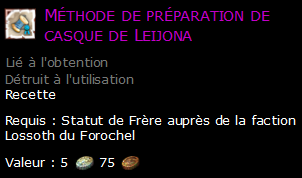 Méthode de préparation de casque de Leijona