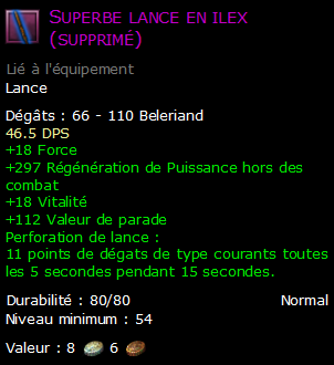 Superbe lance en ilex (supprimé)