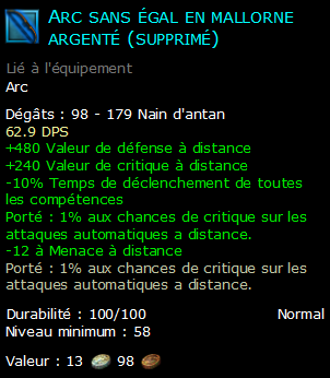 Arc sans égal en mallorne argenté (supprimé)