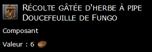 Récolte gâtée d'herbe à pipe Doucefeuille de Fungo