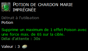 Potion de chardon marie imprégnée