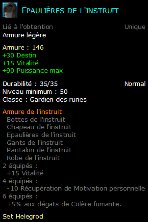 Epaulières de l'instruit