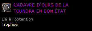 Cadavre d'ours de la toundra en bon état