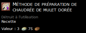 Méthode de préparation de chaudrée de mulet dorée