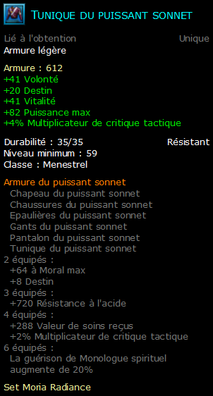 Tunique du puissant sonnet