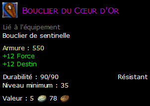 Bouclier du Cœur d'Or