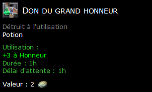 Don du grand honneur