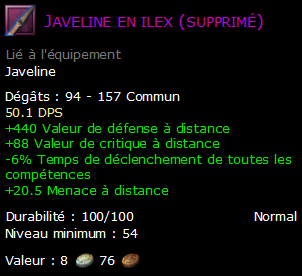 Javeline en ilex (supprimé)