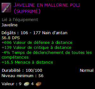 Javeline en mallorne poli (supprimé)