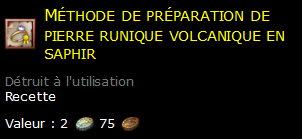 Méthode de préparation de pierre runique volcanique en saphir