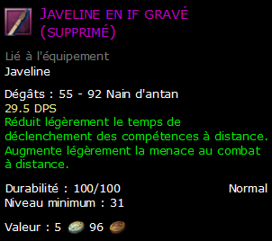 Javeline en if gravé (supprimé)