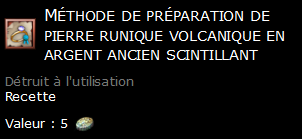 Méthode de préparation de pierre runique volcanique en argent ancien scintillant