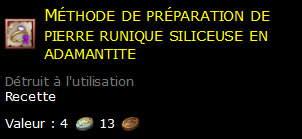 Méthode de préparation de pierre runique siliceuse en adamantite