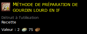 Méthode de préparation de gourdin lourd en if