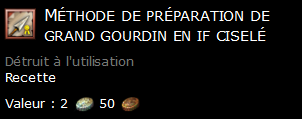 Méthode de préparation de grand gourdin en if ciselé