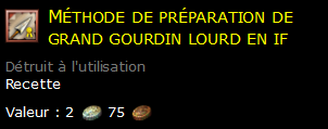 Méthode de préparation de grand gourdin lourd en if