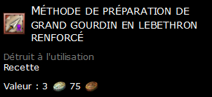 Méthode de préparation de grand gourdin en lebethron renforcé