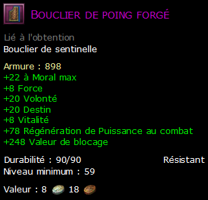 Bouclier de poing forgé