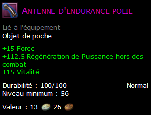 Antenne d'endurance polie