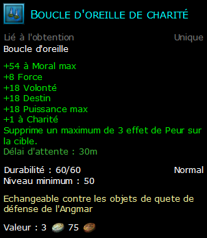 Boucle d'oreille de charité