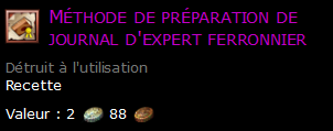 Méthode de préparation de journal d'expert ferronnier