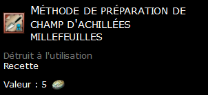 Méthode de préparation de champ d'achillées millefeuilles