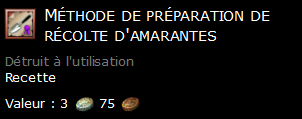 Méthode de préparation de récolte d'amarantes