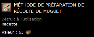 Méthode de préparation de récolte de muguet