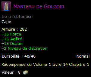 Manteau de Golodir