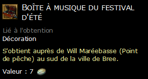 Boîte à musique du festival d'été