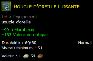 Boucle d'oreille luisante