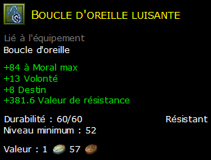 Boucle d'oreille luisante