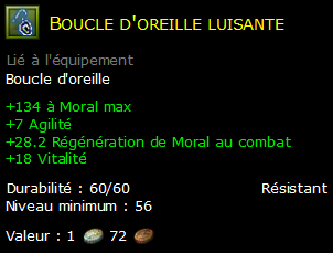 Boucle d'oreille luisante