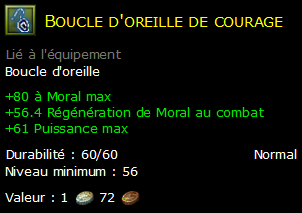 Boucle d'oreille de courage