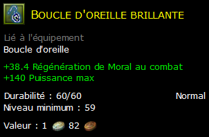 Boucle d'oreille brillante