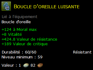 Boucle d'oreille luisante