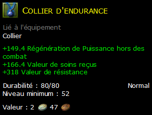 Collier d'endurance