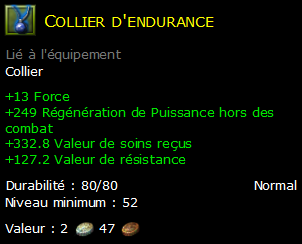 Collier d'endurance